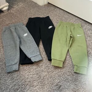 Nike Kids Joggers - Gray, Black, and Green